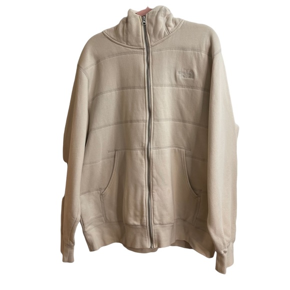 The North Face Shirts Mens The North Face Cream Sherpa Lined Full